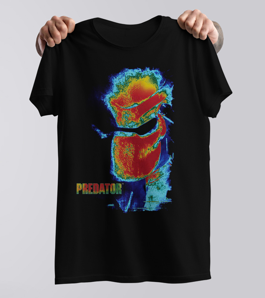 Predator Movie Thermal Vision Mask Pattern Warm-Tone Image T-Shirt