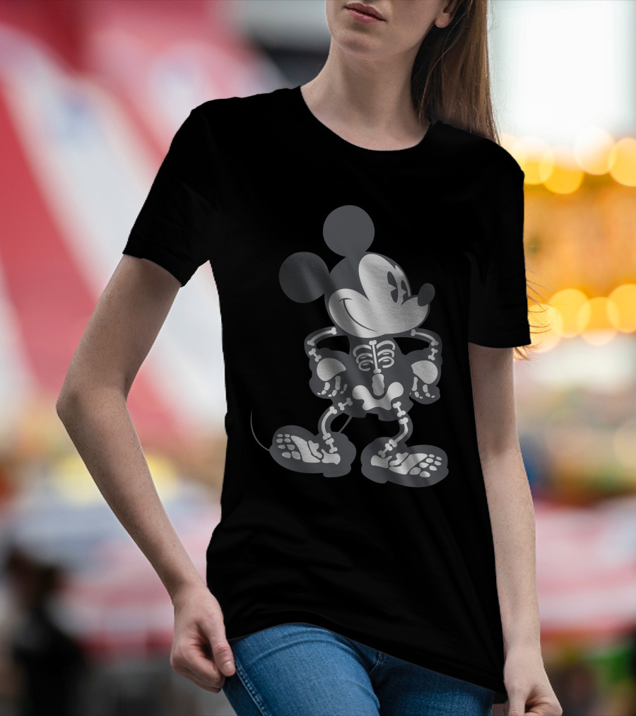Mickey Mouse Skeleton Halloween T-Shirt