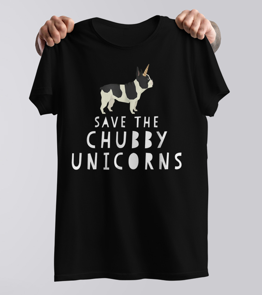 Funny Save The Chubby Unicorns French Bulldog T-Shirt