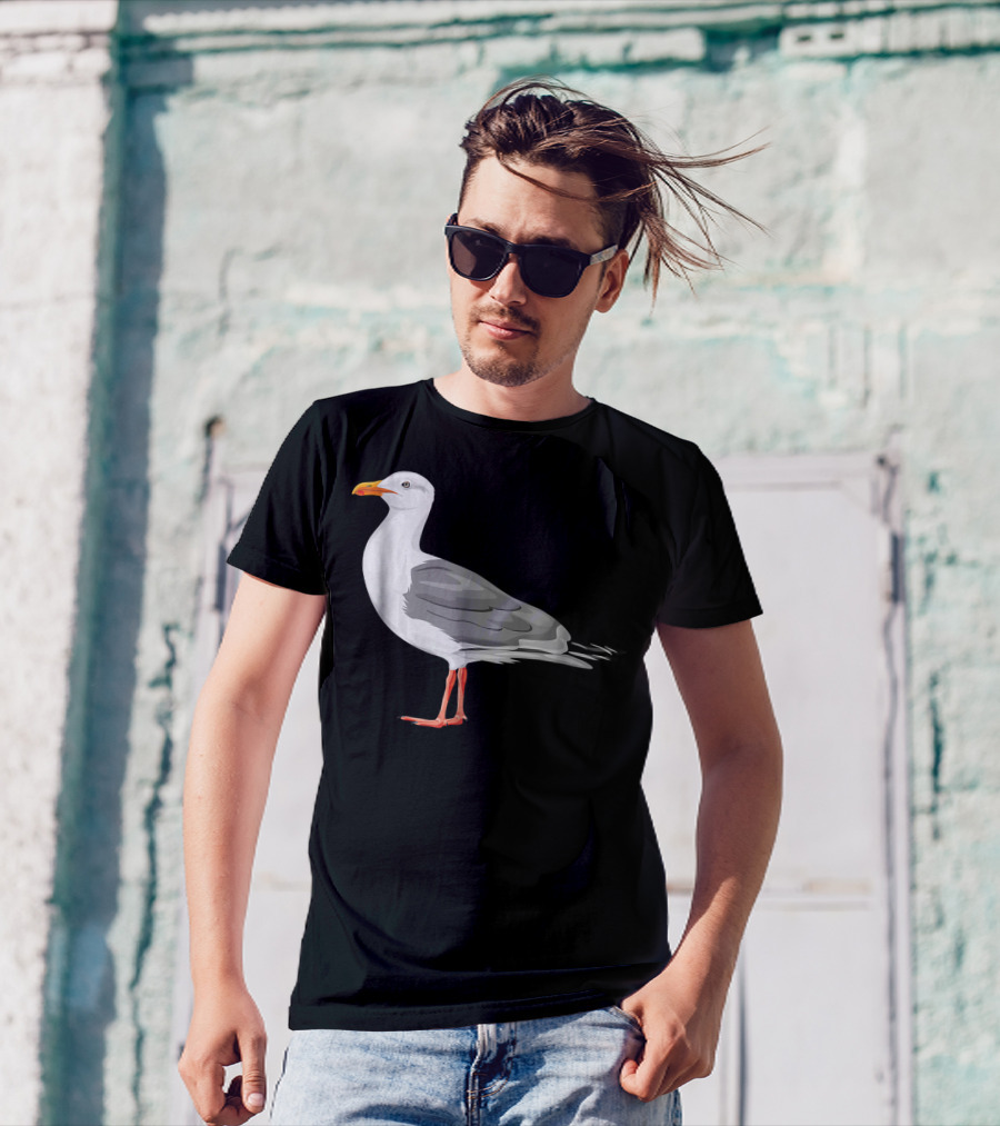 Funny Seagull Ocean Lover Coastal Bird T-Shirt
