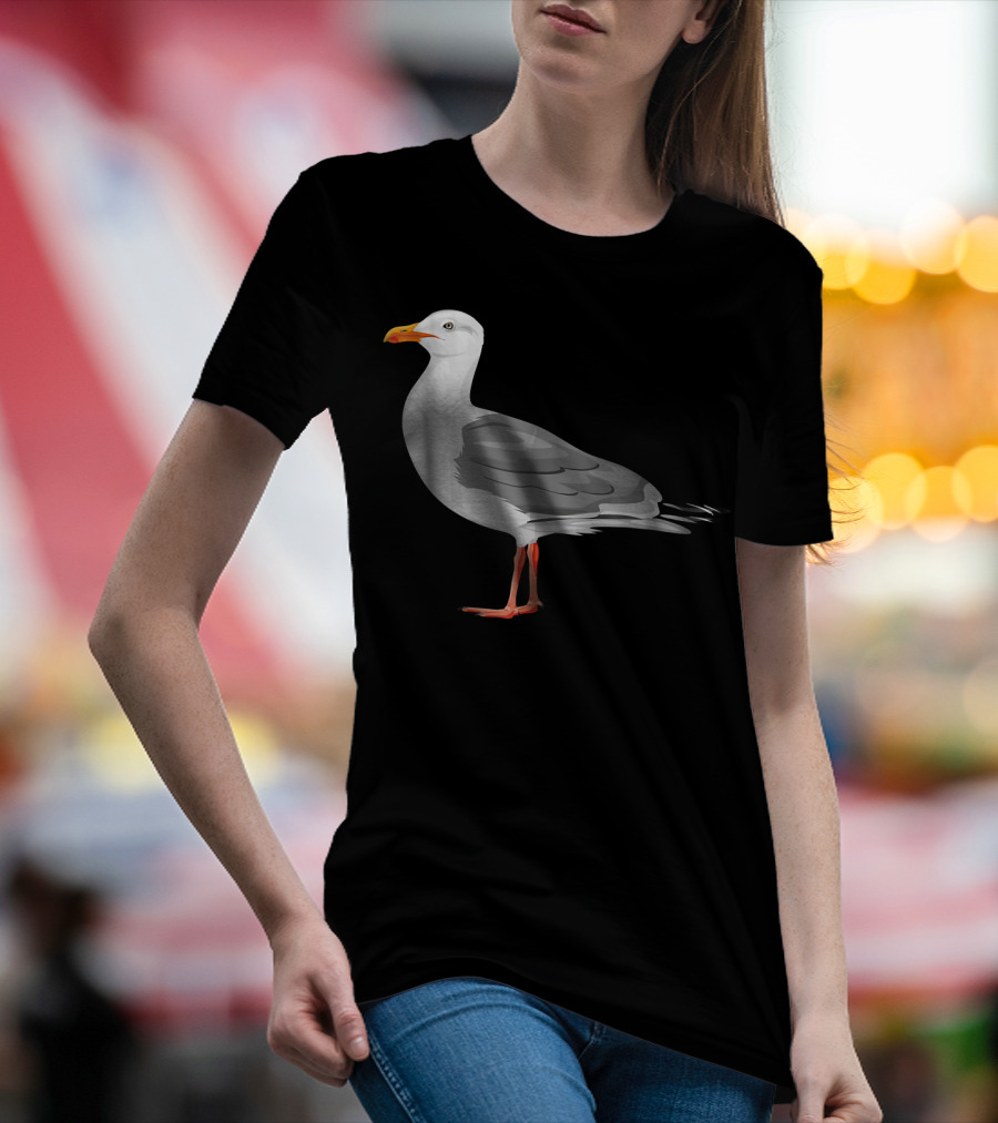 Funny Seagull Ocean Lover Coastal Bird T-Shirt