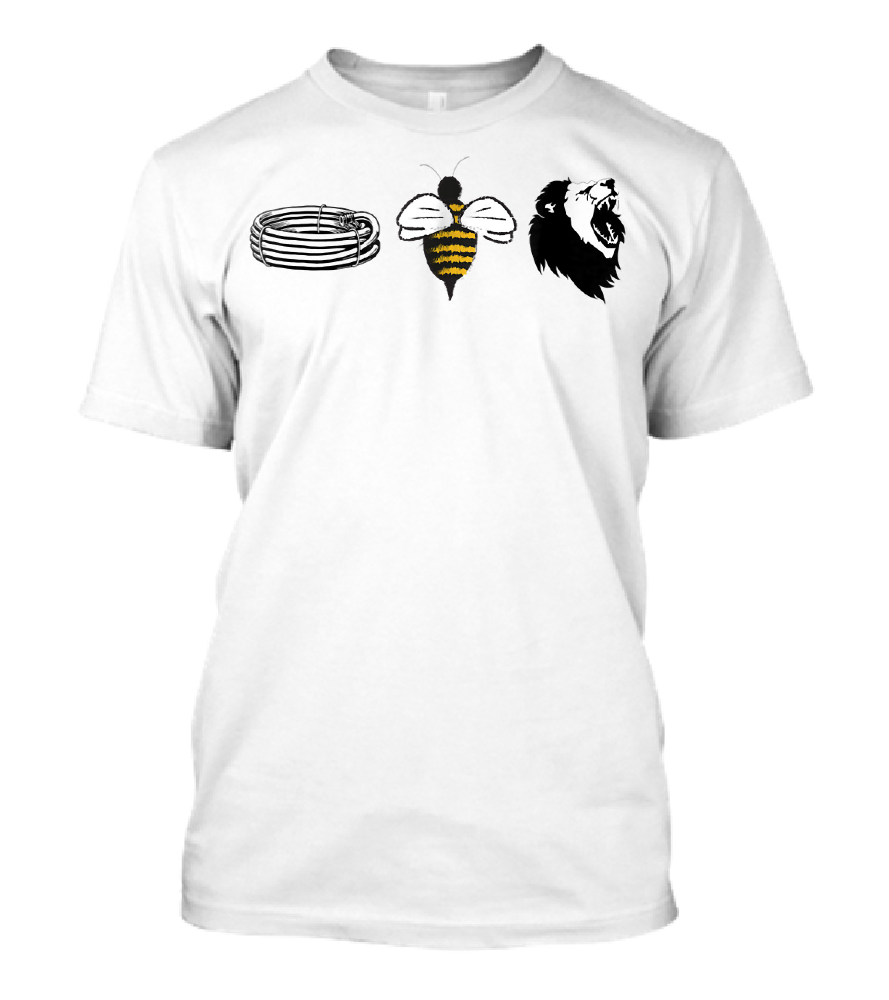 Barbed Bee Lion Funny Vintage Animal Joke Pun T-Shirt