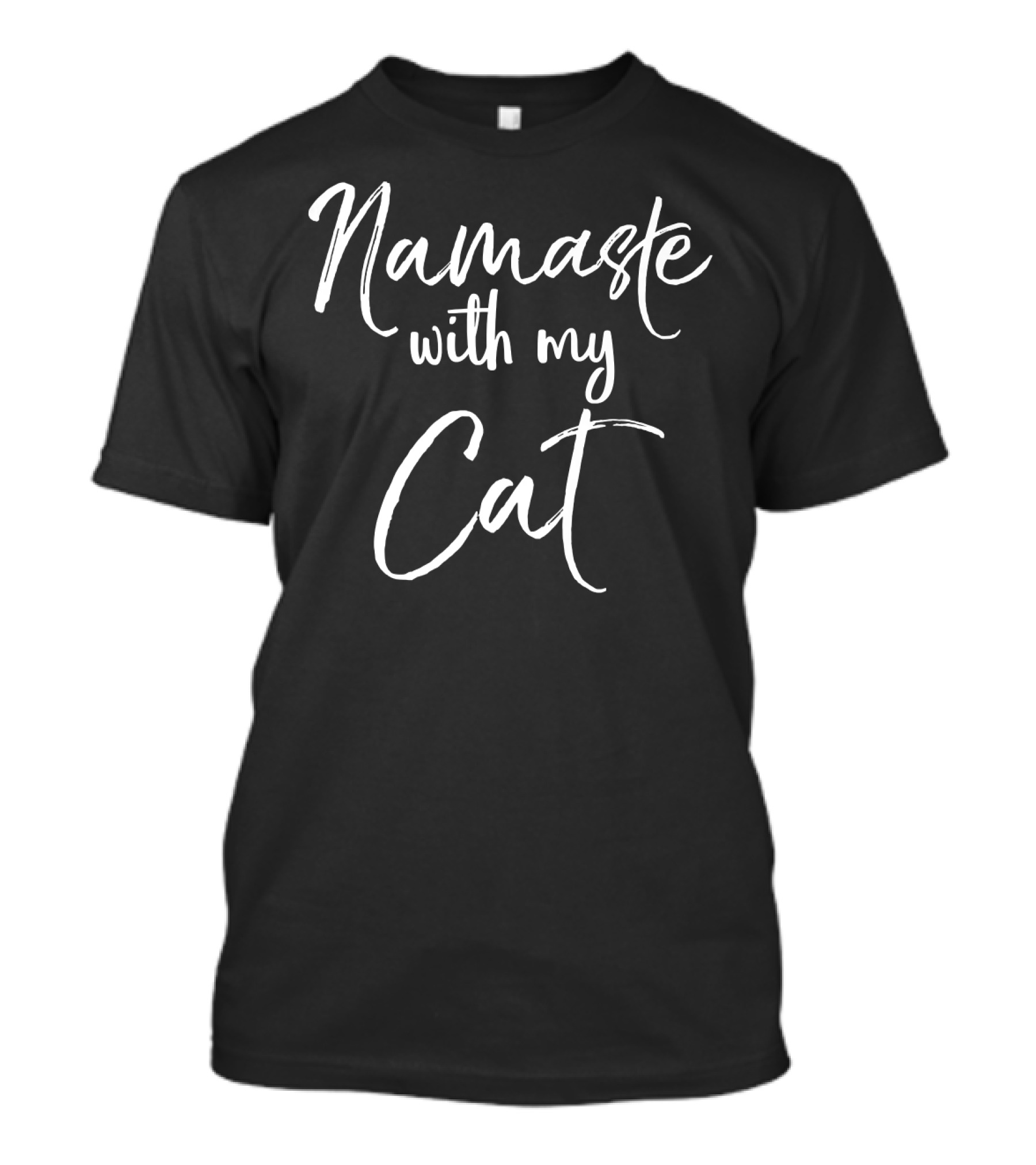 Namaste With My Cat Funny Yoga Quote For Cat Lovers Cute Namaste T-Shirt