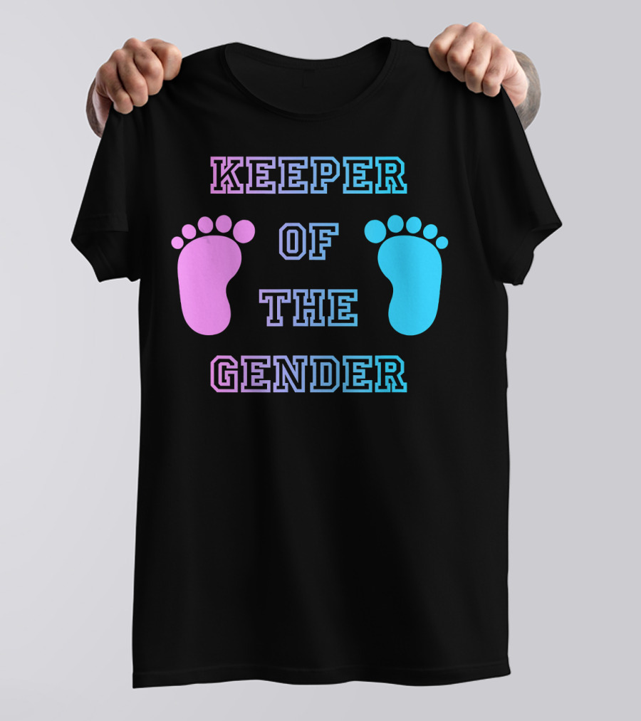 Keeper Of The Gender Pink Blue Footprints T-Shirt