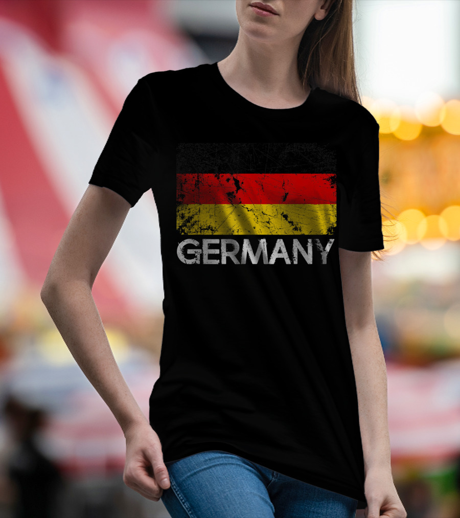 German Flag Vintage Germany Black Red Yellow Classic T-Shirt
