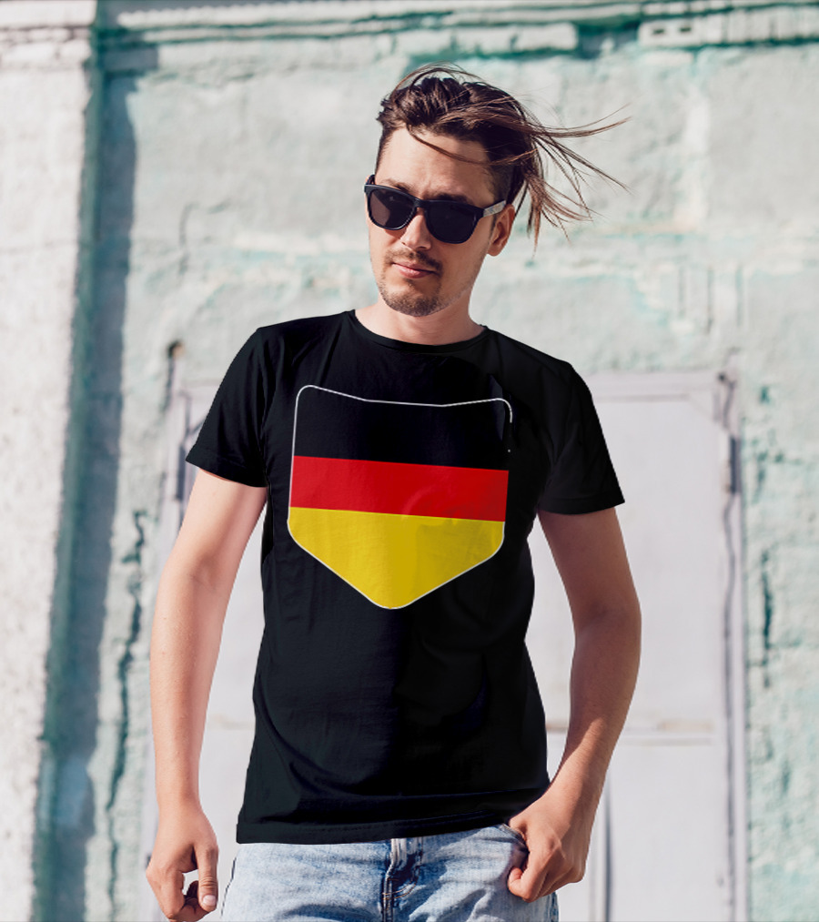 Germany Flag Pocket Print Country Emblem German Colors T-Shirt