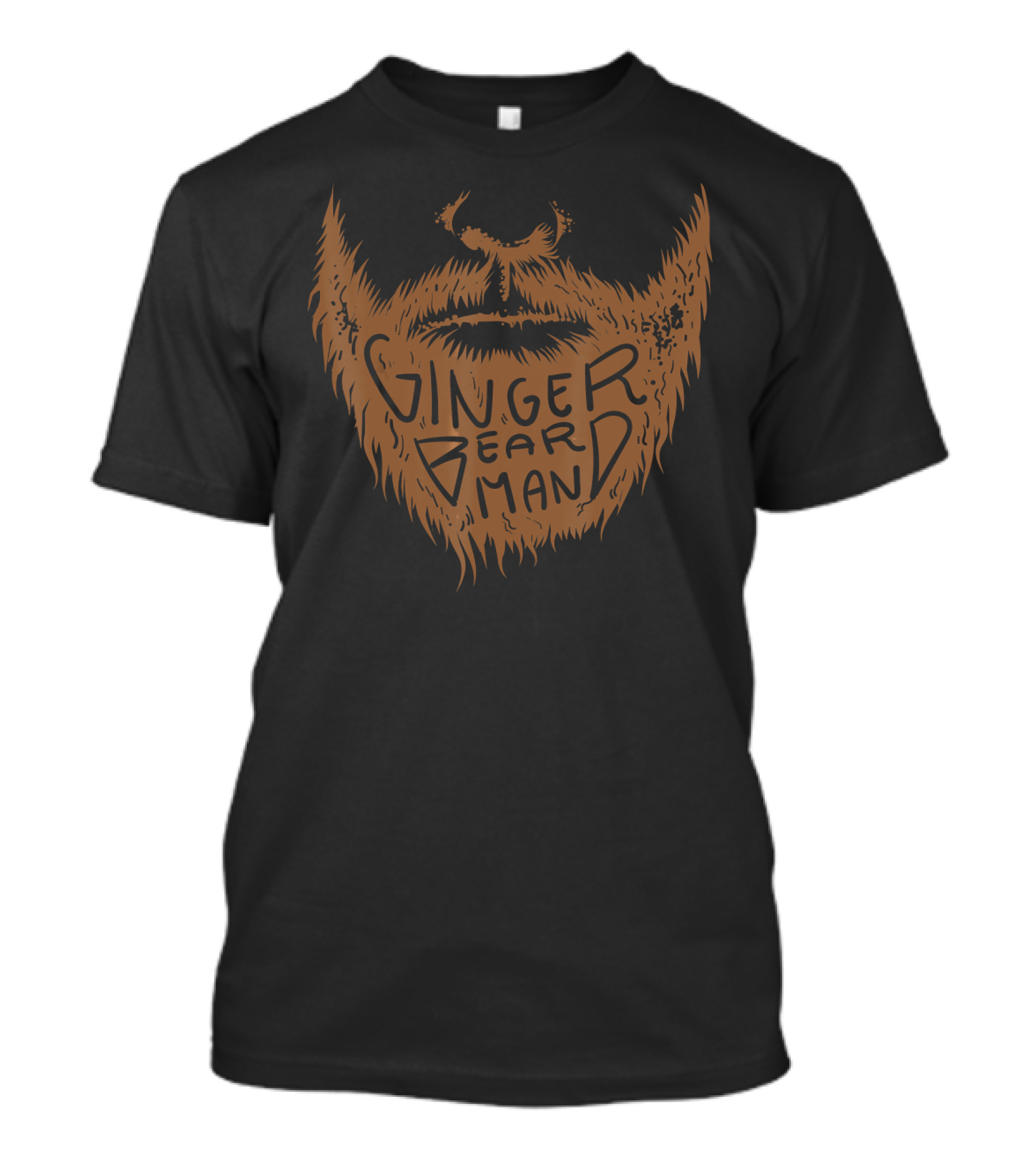Ginger Beard Man Cute Mysterious Red Whiskered Face T-Shirt