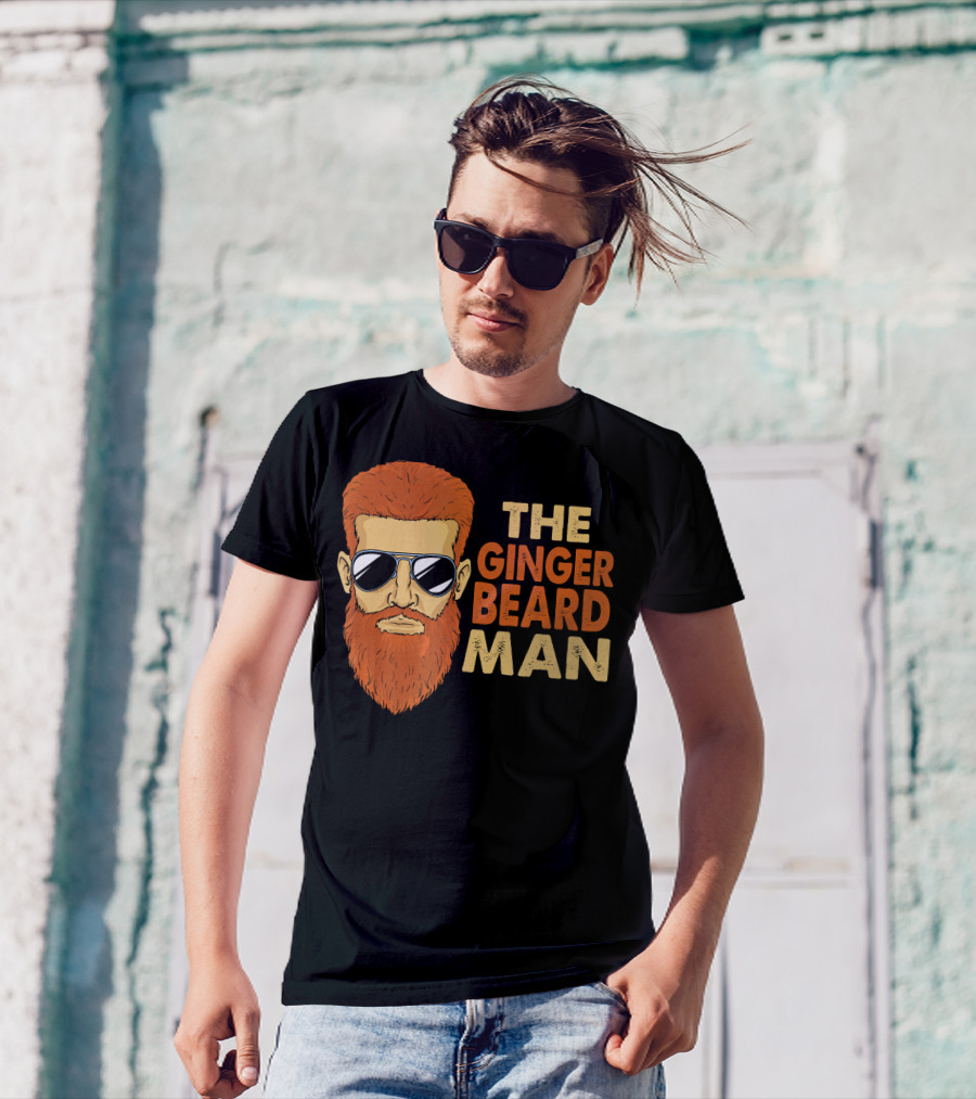 THE GINGER BEARD MAN Dark Red Brown Hair T-Shirt