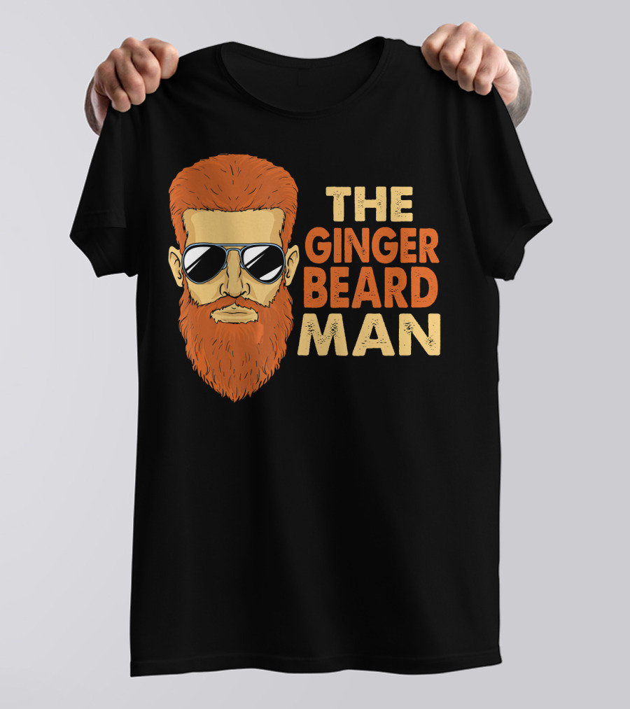 THE GINGER BEARD MAN Dark Red Brown Hair T-Shirt