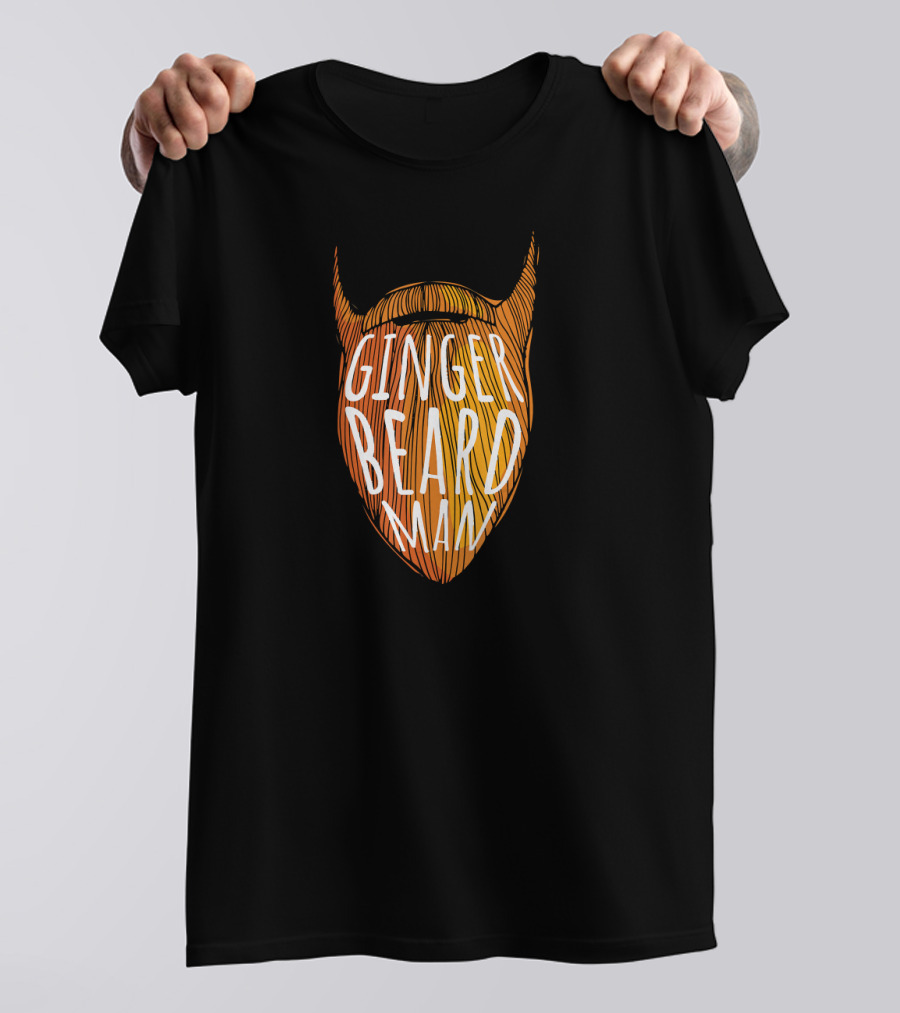 Ginger Beard Man Funny Redhead Unique Orange Textured Beard T-Shirt