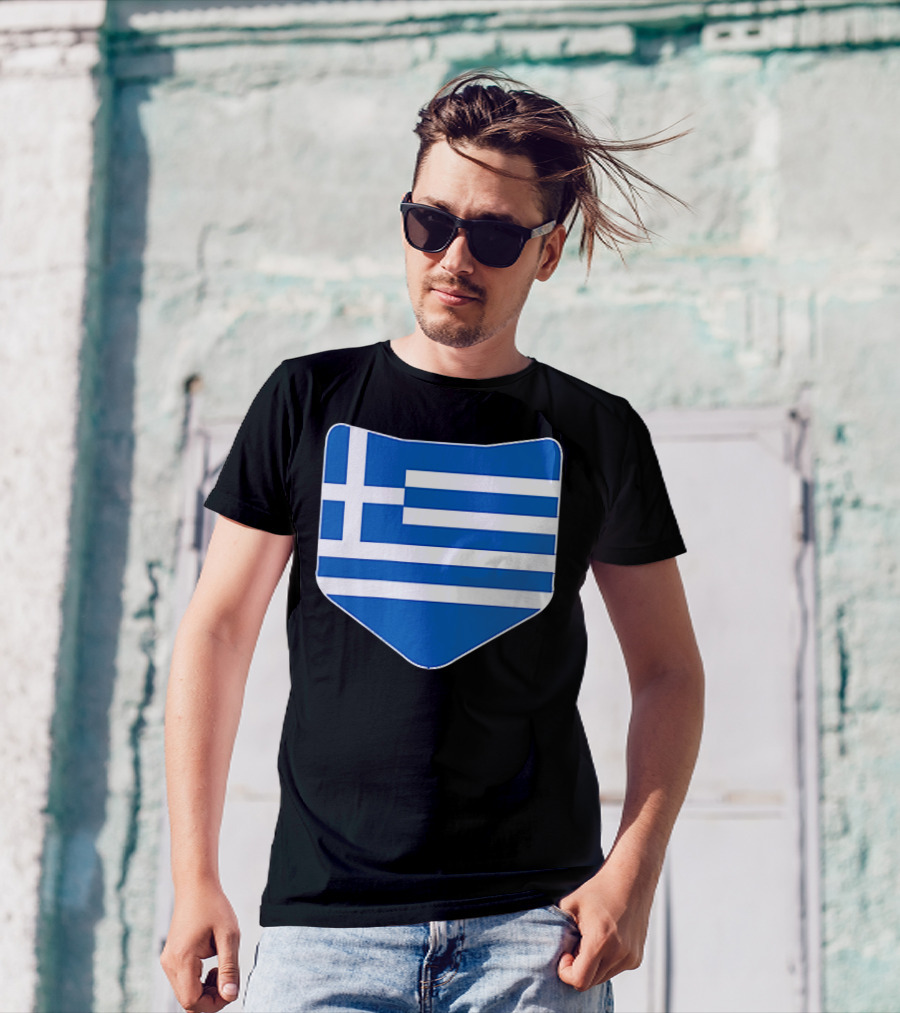 Greece Flag Shield Emblem T-Shirt