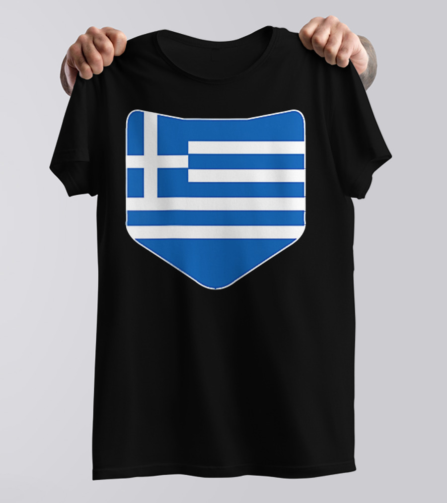 Greece Flag Shield Emblem T-Shirt
