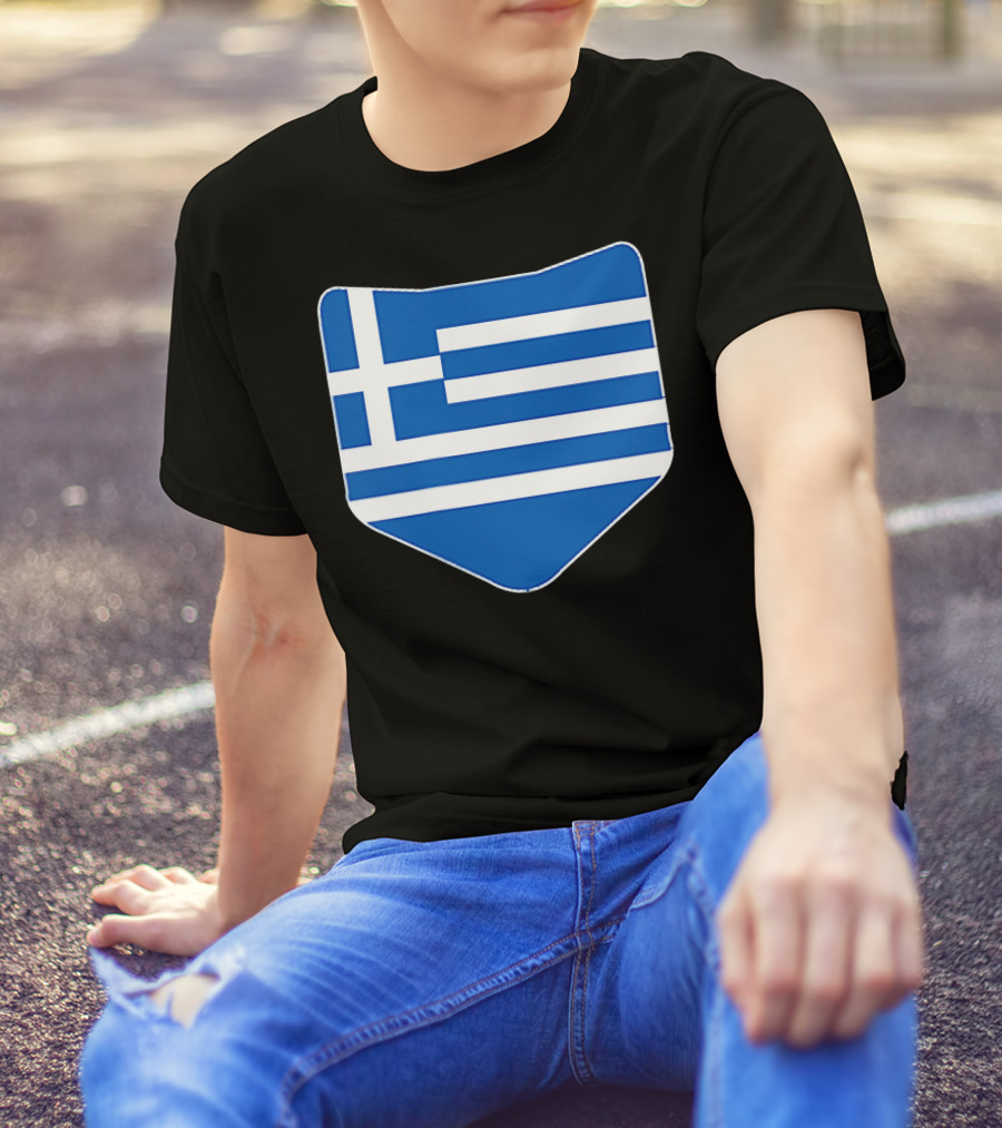 Greece Flag Shield Emblem T-Shirt