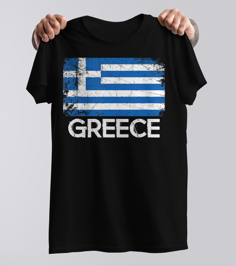 Greek Flag Vintage Greece Made In Gree T-Shirt