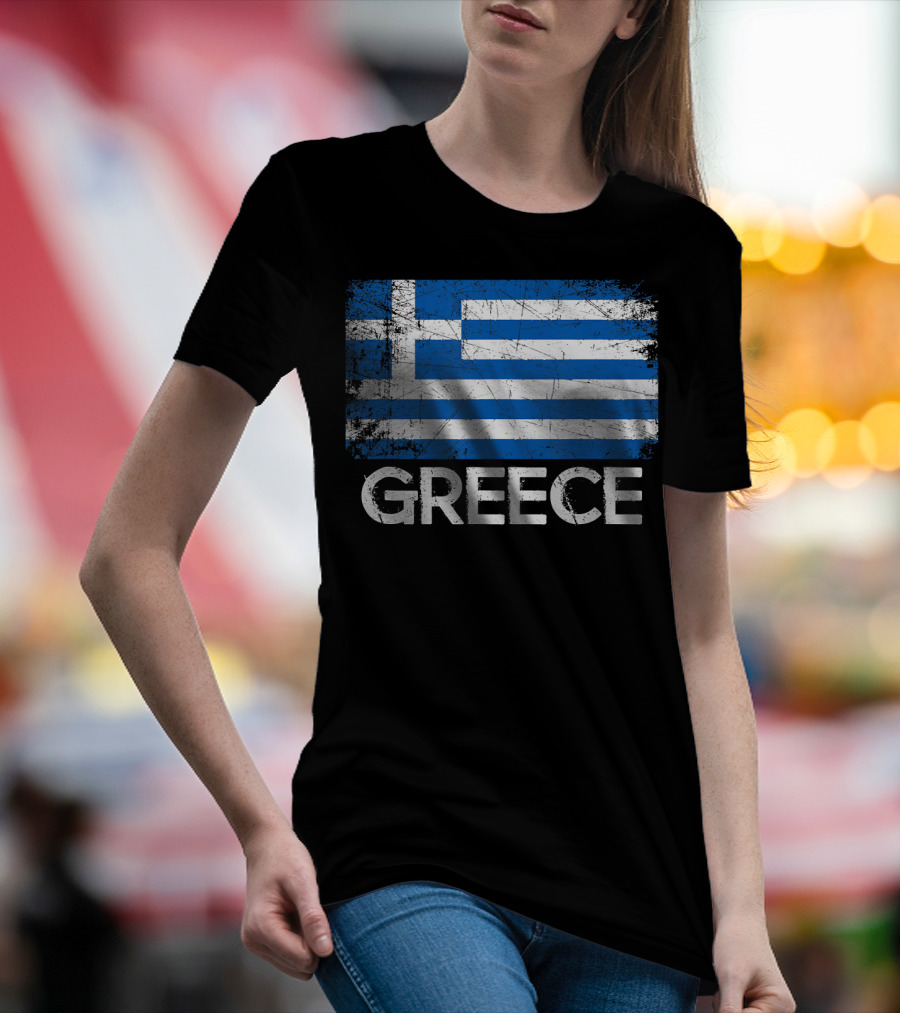 Greek Flag Vintage Greece Made In Gree T-Shirt