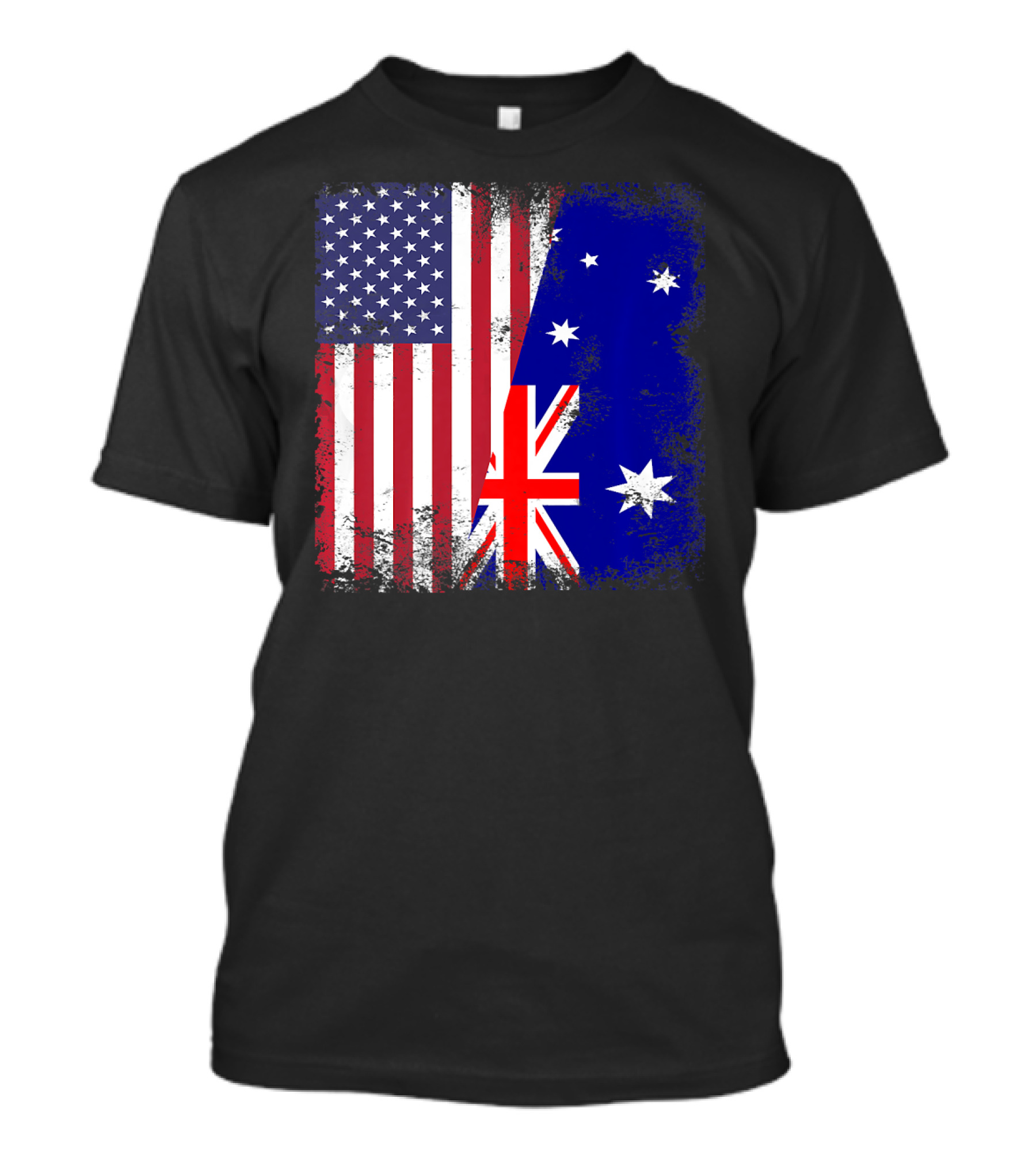 Vintage Half American Australian Flag Iconic T-Shirt
