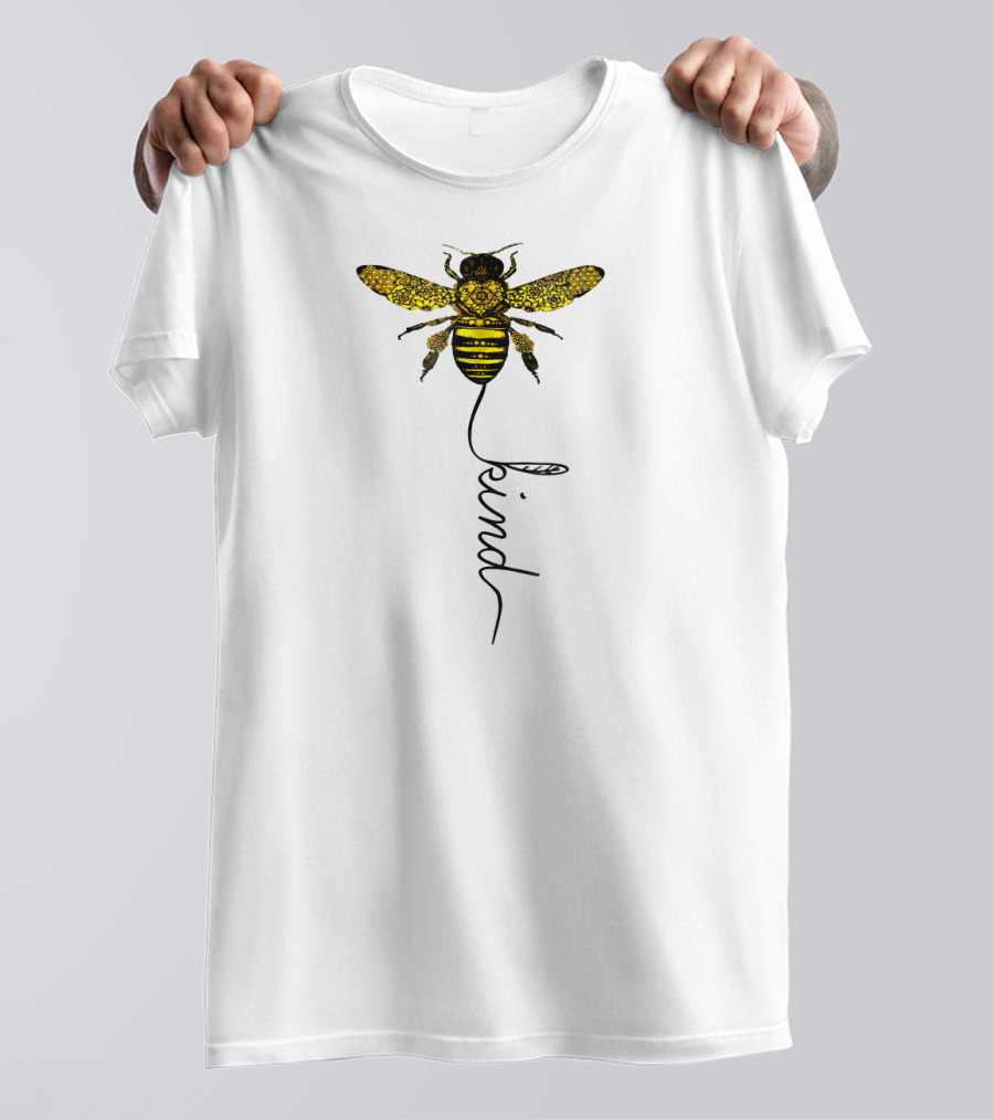 Happy Bees Funny Kind For Bees Love Kind Floral Bee T-Shirt