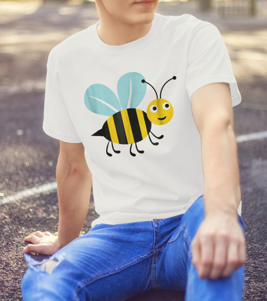 Happy Honey Bee Cute Cartoon T-Shirt