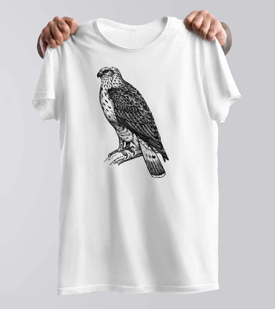 Hawk Ornithology Black Bird T-Shirt