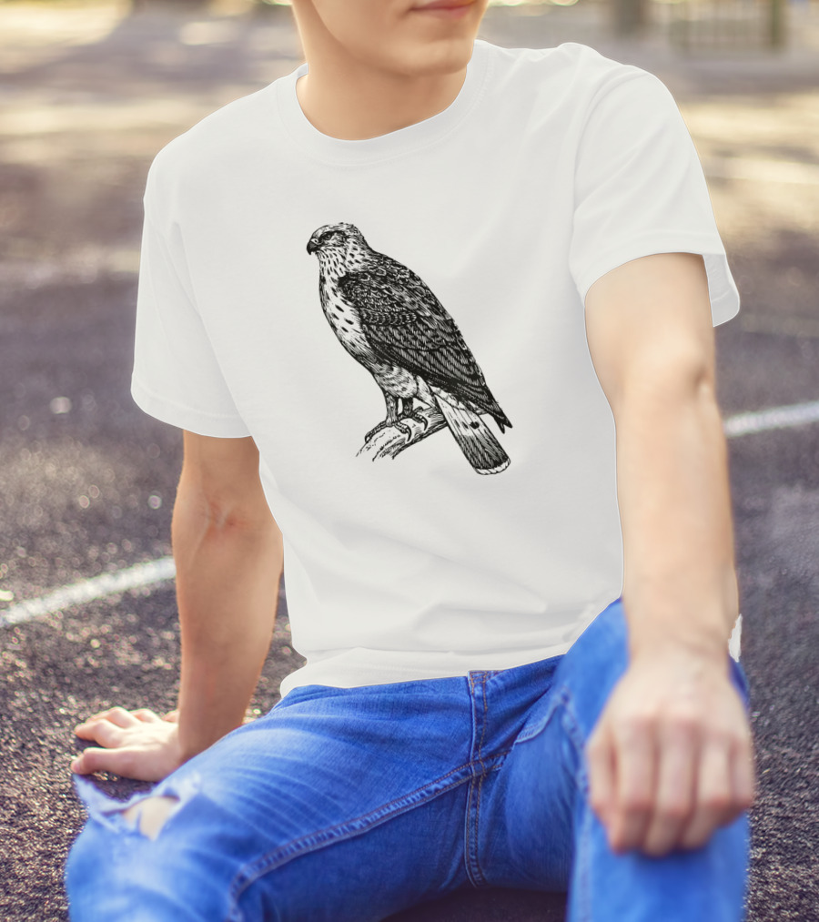 Hawk Ornithology Black Bird T-Shirt