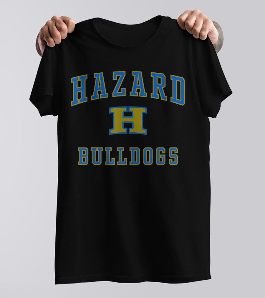 Hazard High School Bulldogs Large Block Style Text With Prominent H T-Shirt