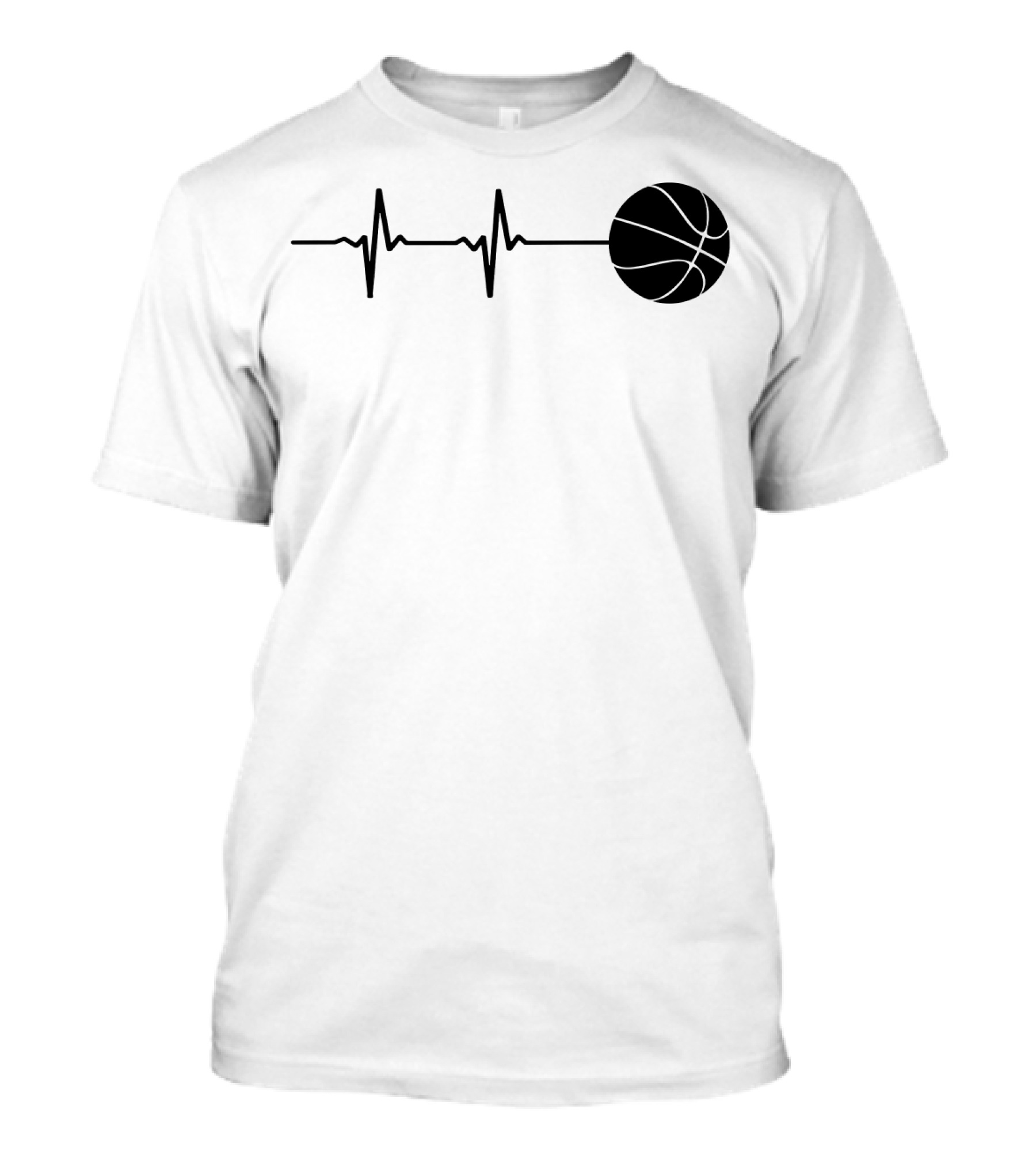 Heartbeat Basketball Player Pulse Path T-Shirt