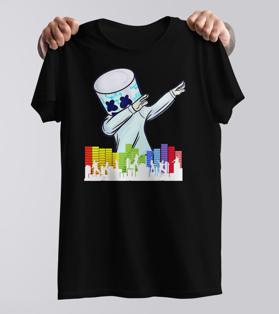 All I Want For Christmas Is Marshmello DJ Dabbing With Music Bars T-Shirt