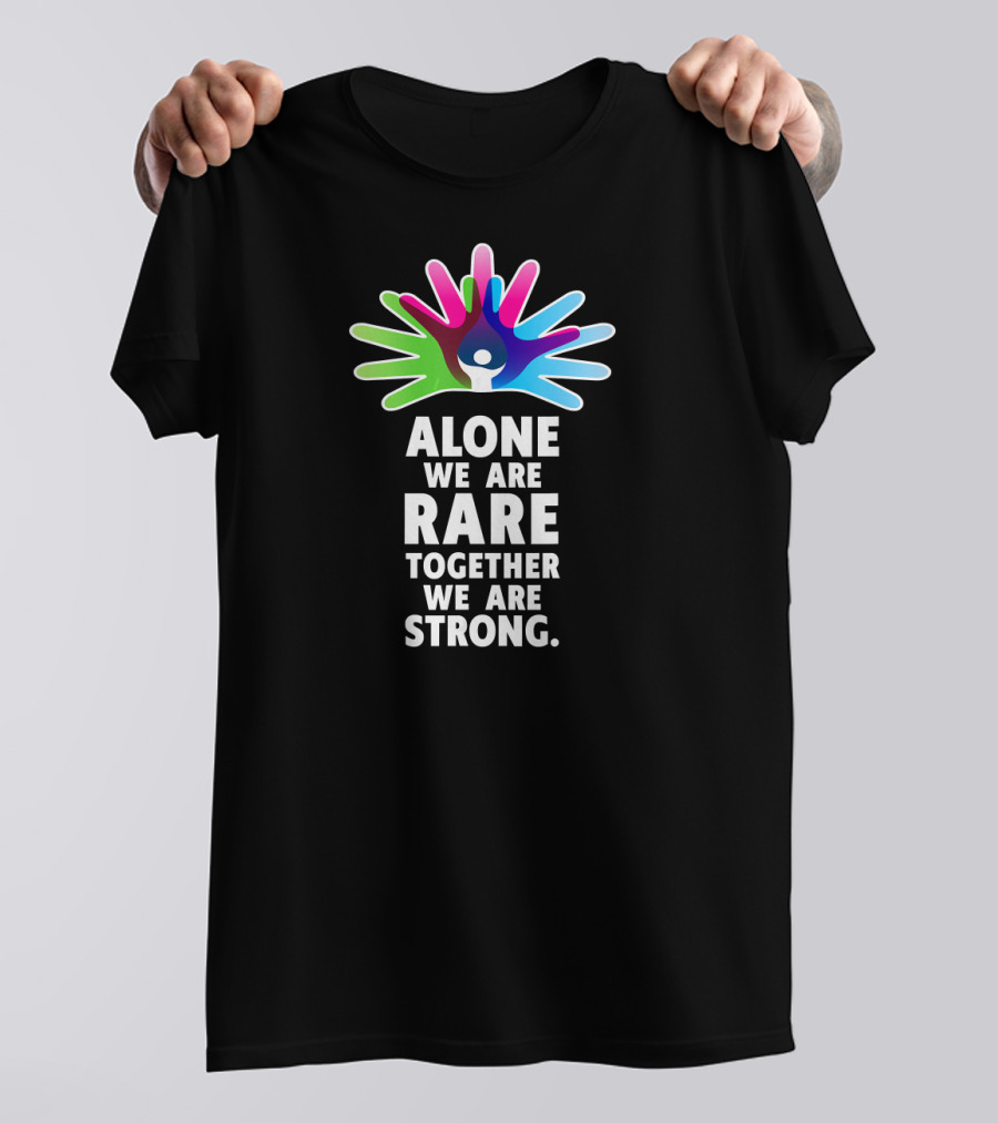 Alone We Are Rare Together We Are Strong Multicolored Hands T-Shirt