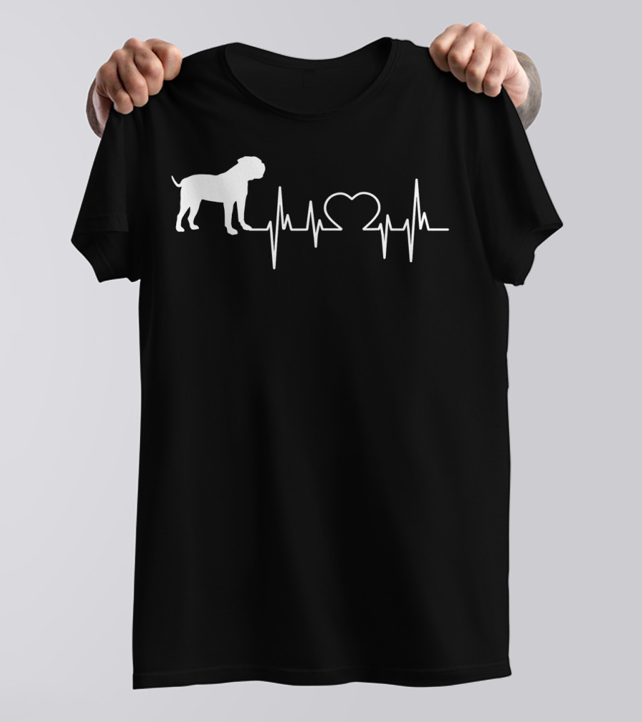 American Bulldog Heartbeat Line T-Shirt