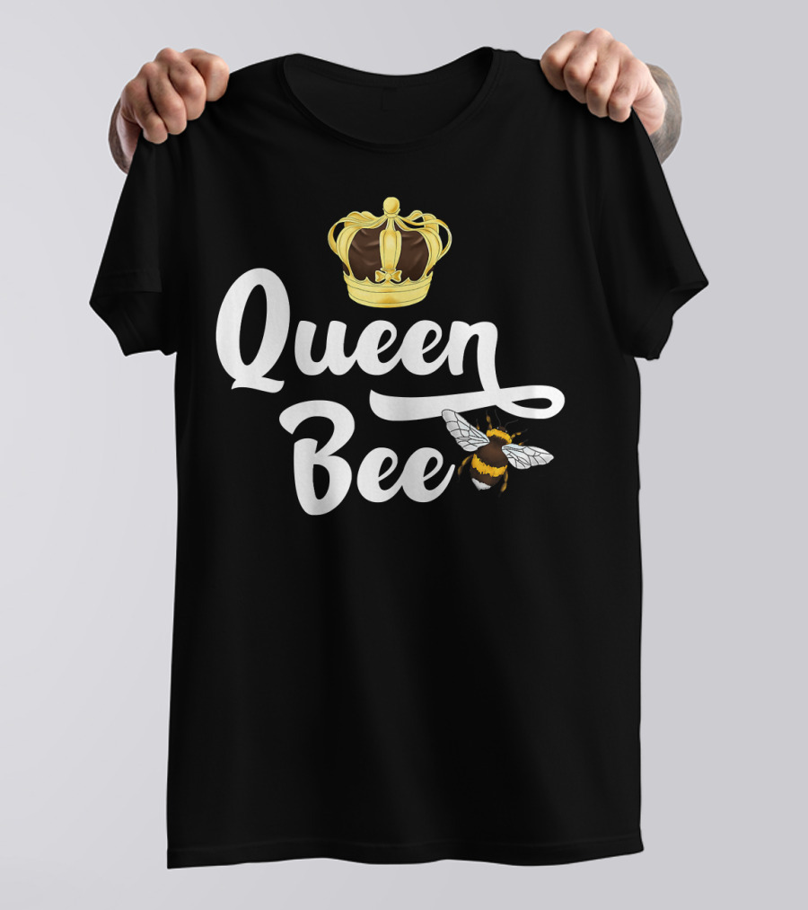 Queen Bee Mother's Crown And Bumblebee T-Shirt