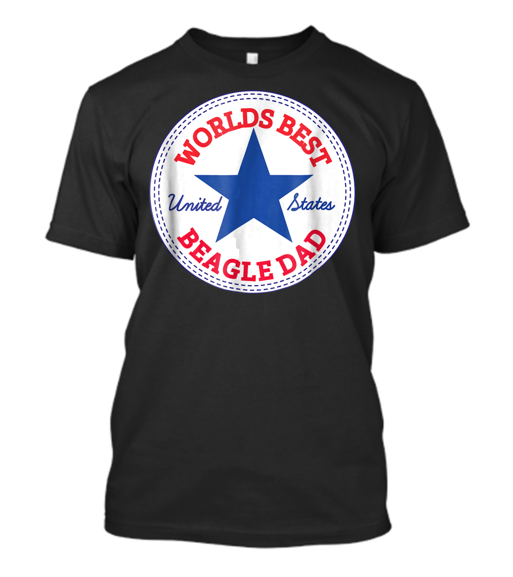 Worlds Best Beagle Dad United States Star T-Shirt