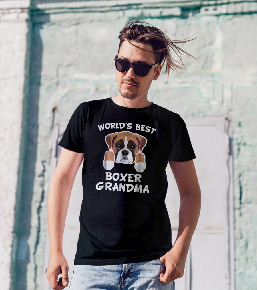 World's Best Boxer Grandma Dog T-Shirt