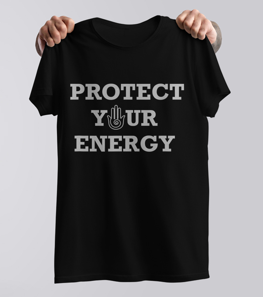 PROTECT YOUR ENERGY Good Vib Spiral Hand T-Shirt