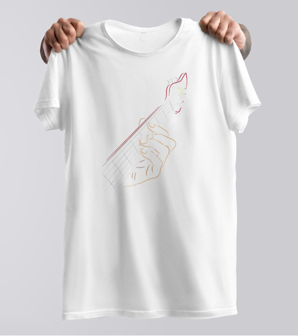 Acoustic Guitar Player Hand On Strings T-Shirt
