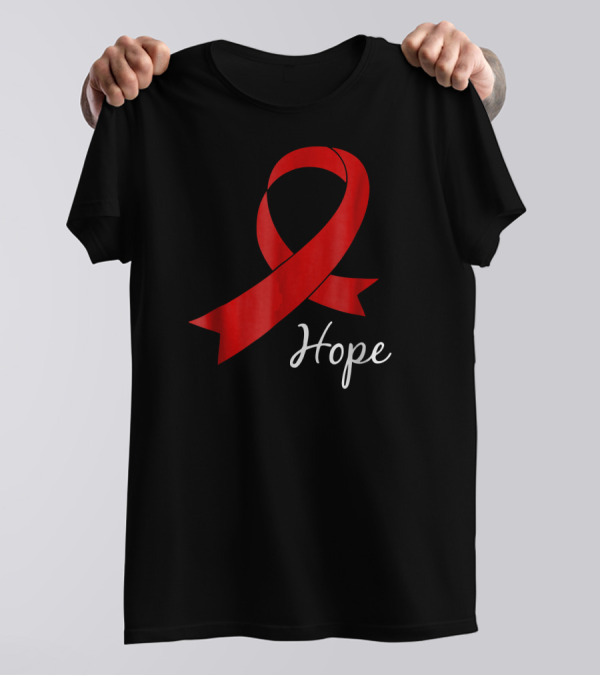 Hope Red Ribbon World Aids Day T-Shirt