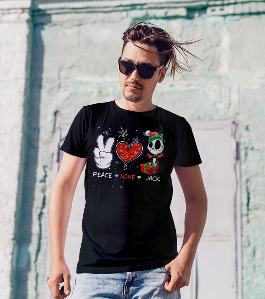 Peace Love Jack Christmas Gift T-Shirt