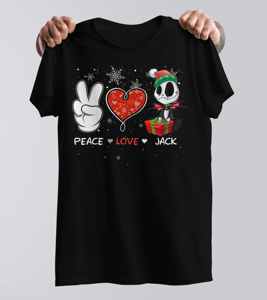 Peace Love Jack Christmas Gift T-Shirt
