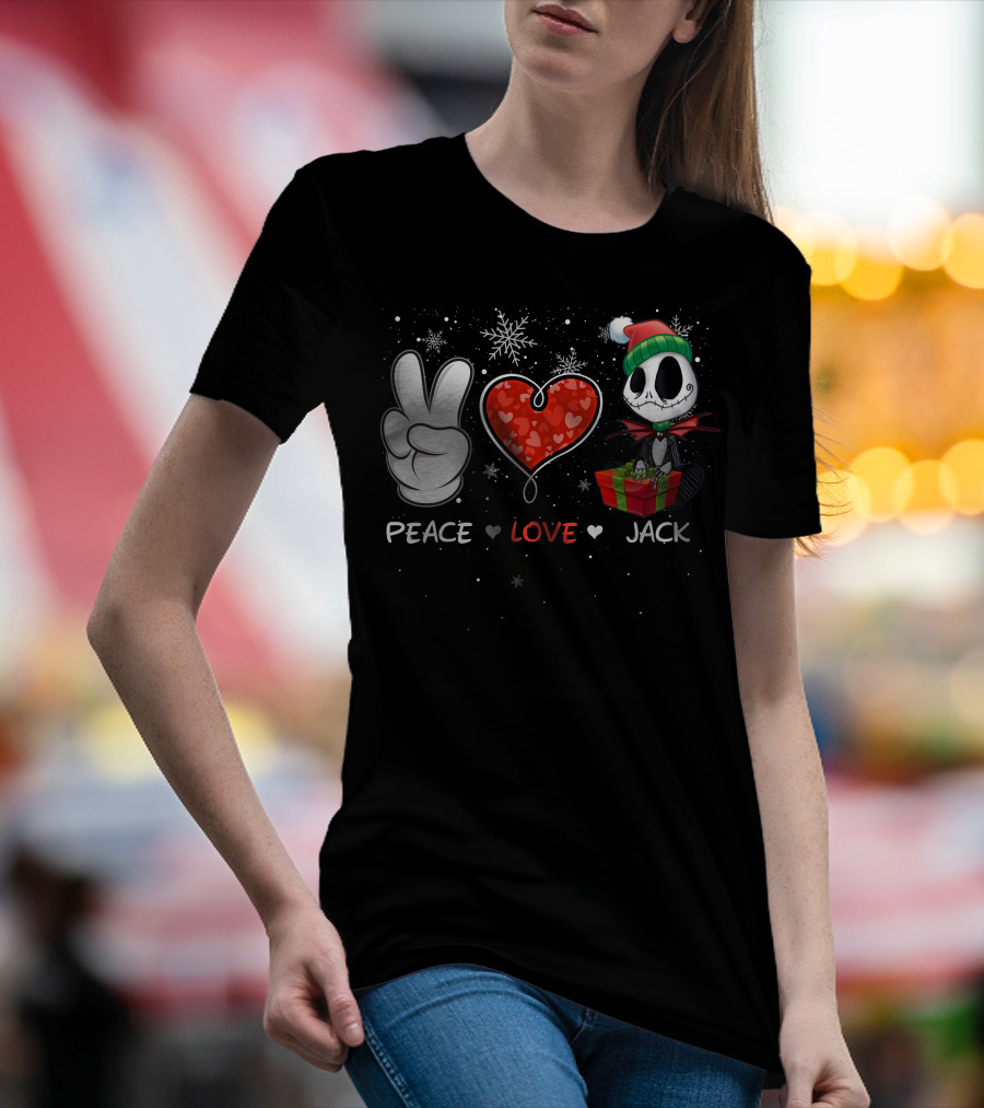 Peace Love Jack Christmas Gift T-Shirt
