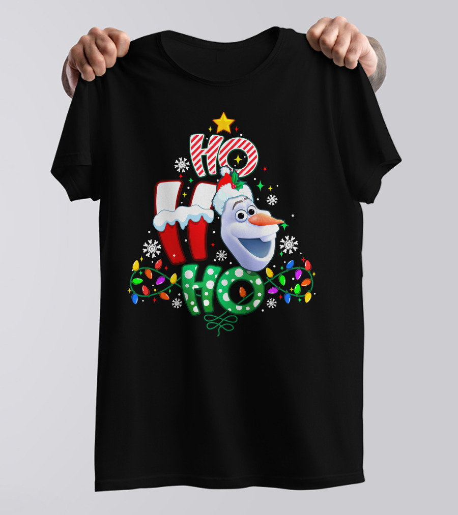 Ho Ho Ho Olaf Christmas Holiday Lights T-Shirt