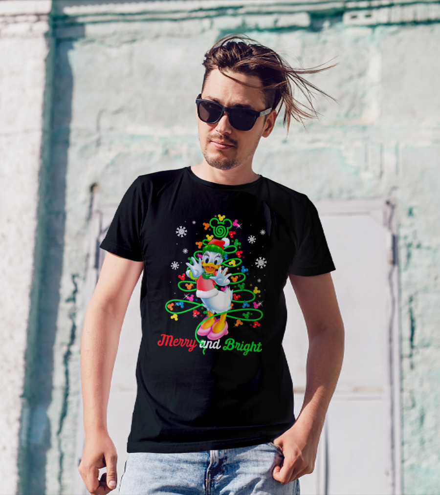 Merry And Bright Daisy Holiday Celebration T-Shirt