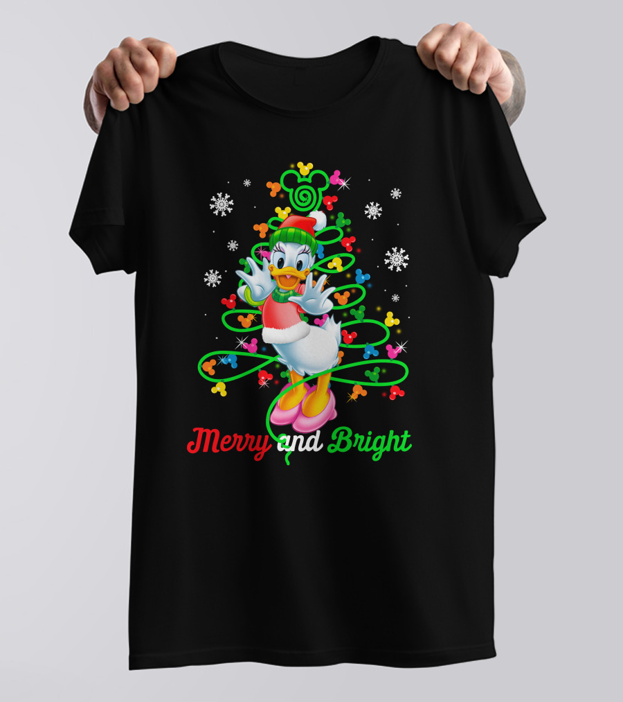 Merry And Bright Daisy Holiday Celebration T-Shirt