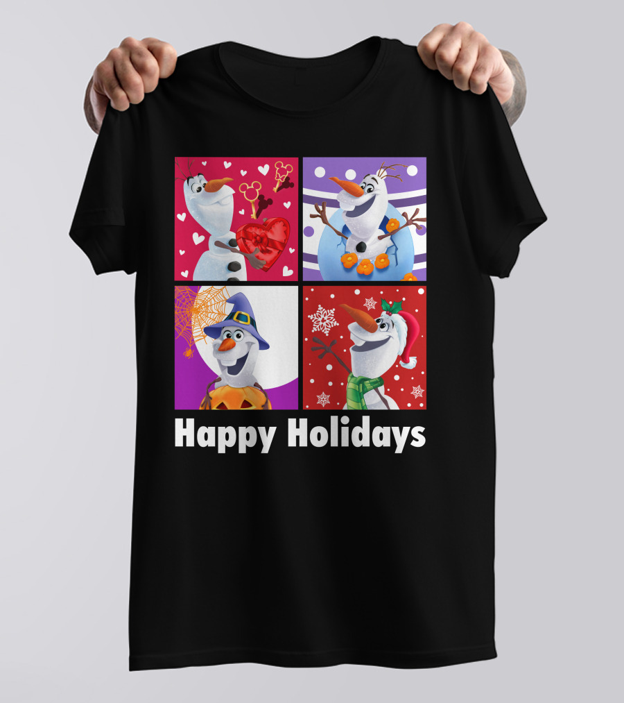 Happy Holidays Olaf Seasonal Celebrations T-Shirt