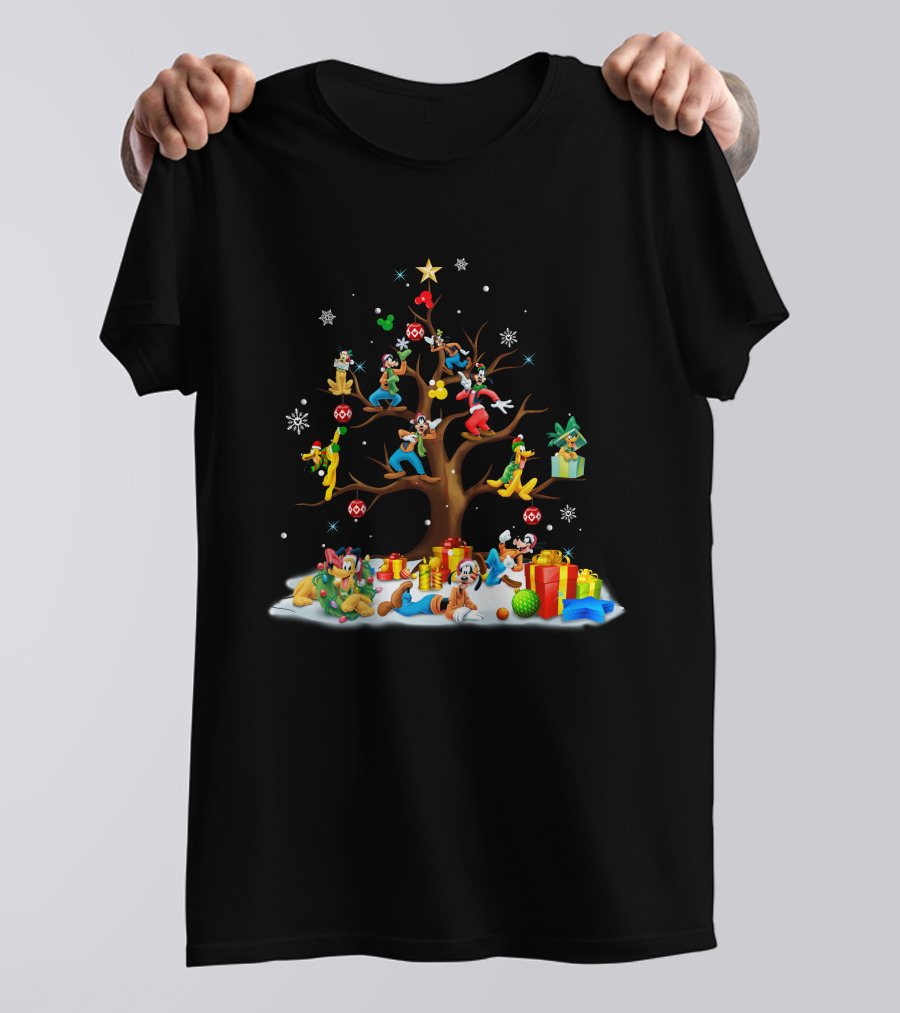 Pluto Goofy Christmas Tree T-Shirt