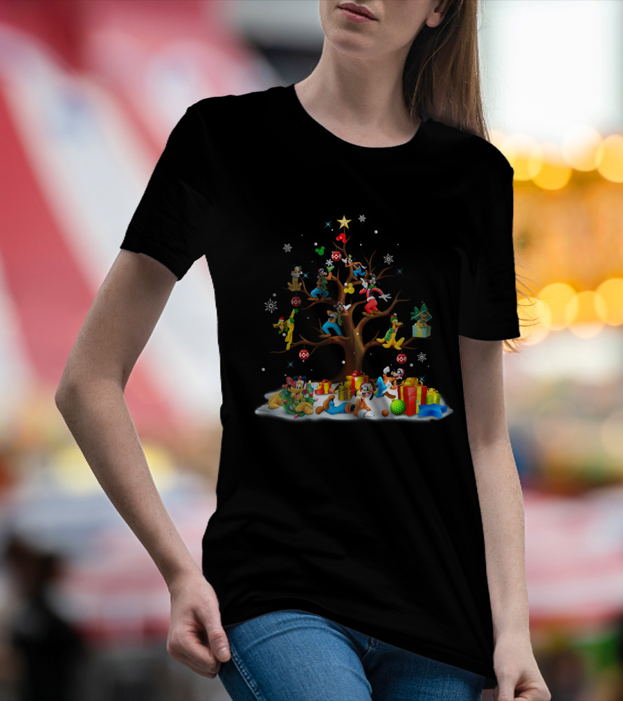 Pluto Goofy Christmas Tree T-Shirt