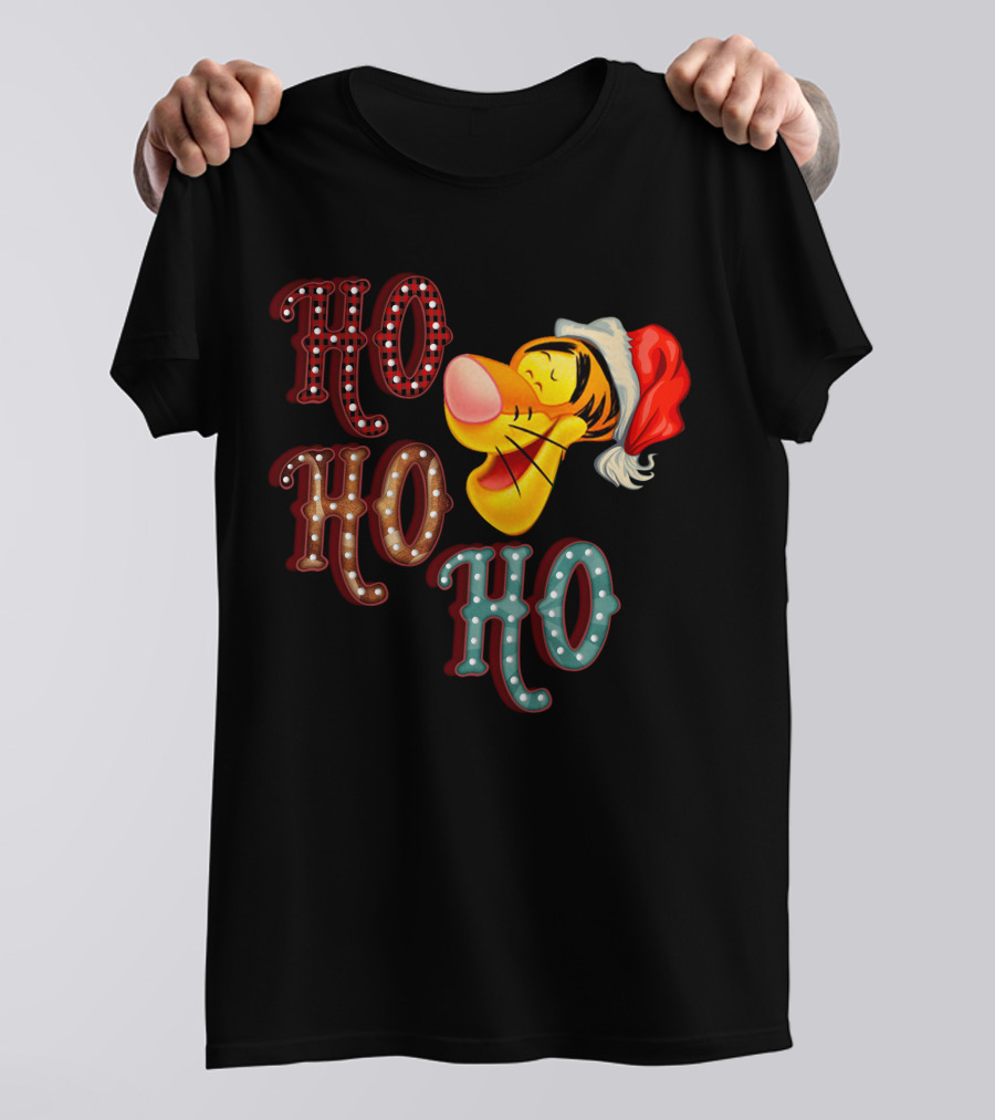 Ho Ho Ho Tigger Christmas Santa Hat T-Shirt
