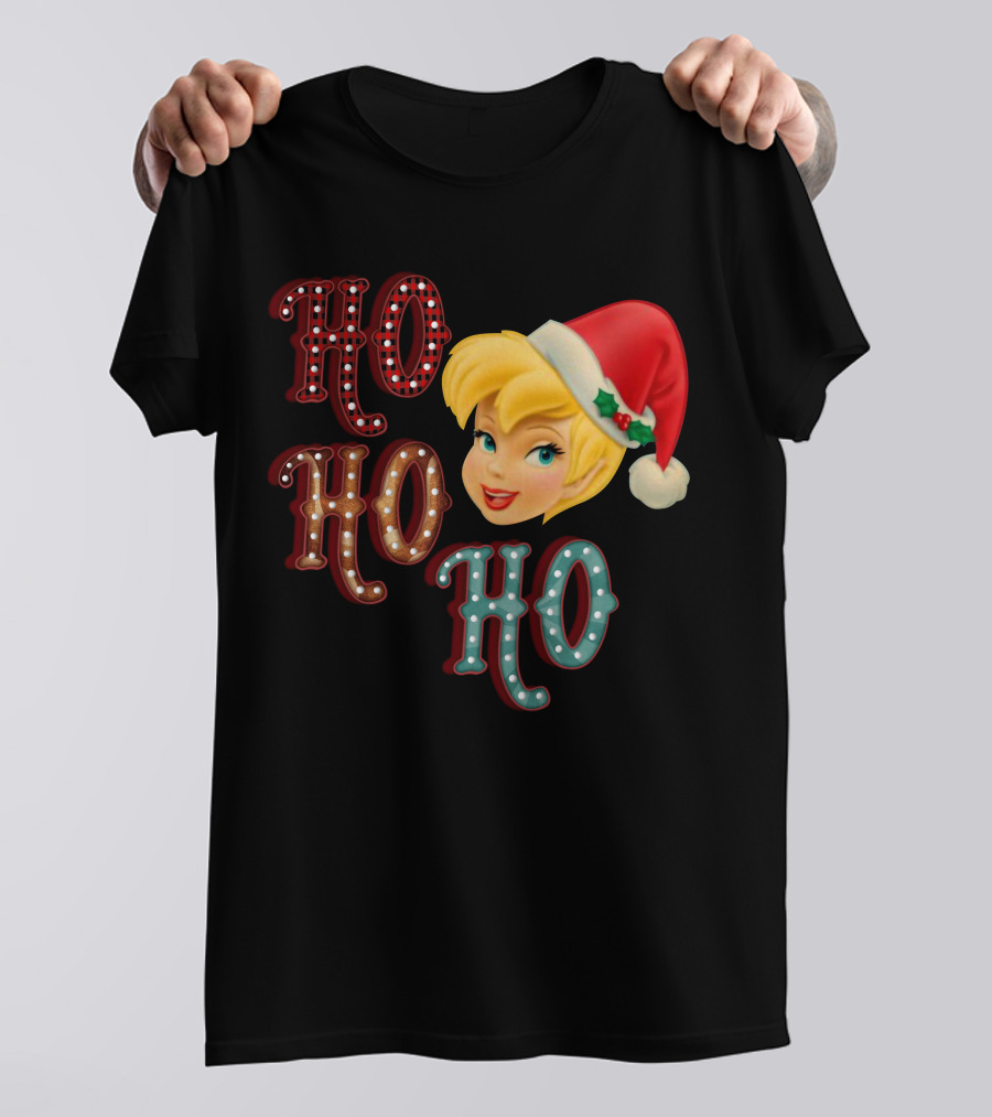 Ho Ho Ho Tinkerbell Santa Hat Christmas T-Shirt