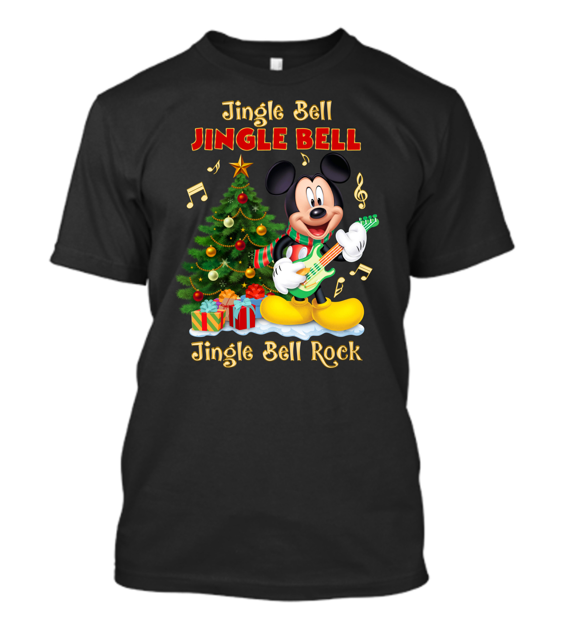 Jingle Bell Jingle Bell Jingle Bell Rock Mickey T-Shirt