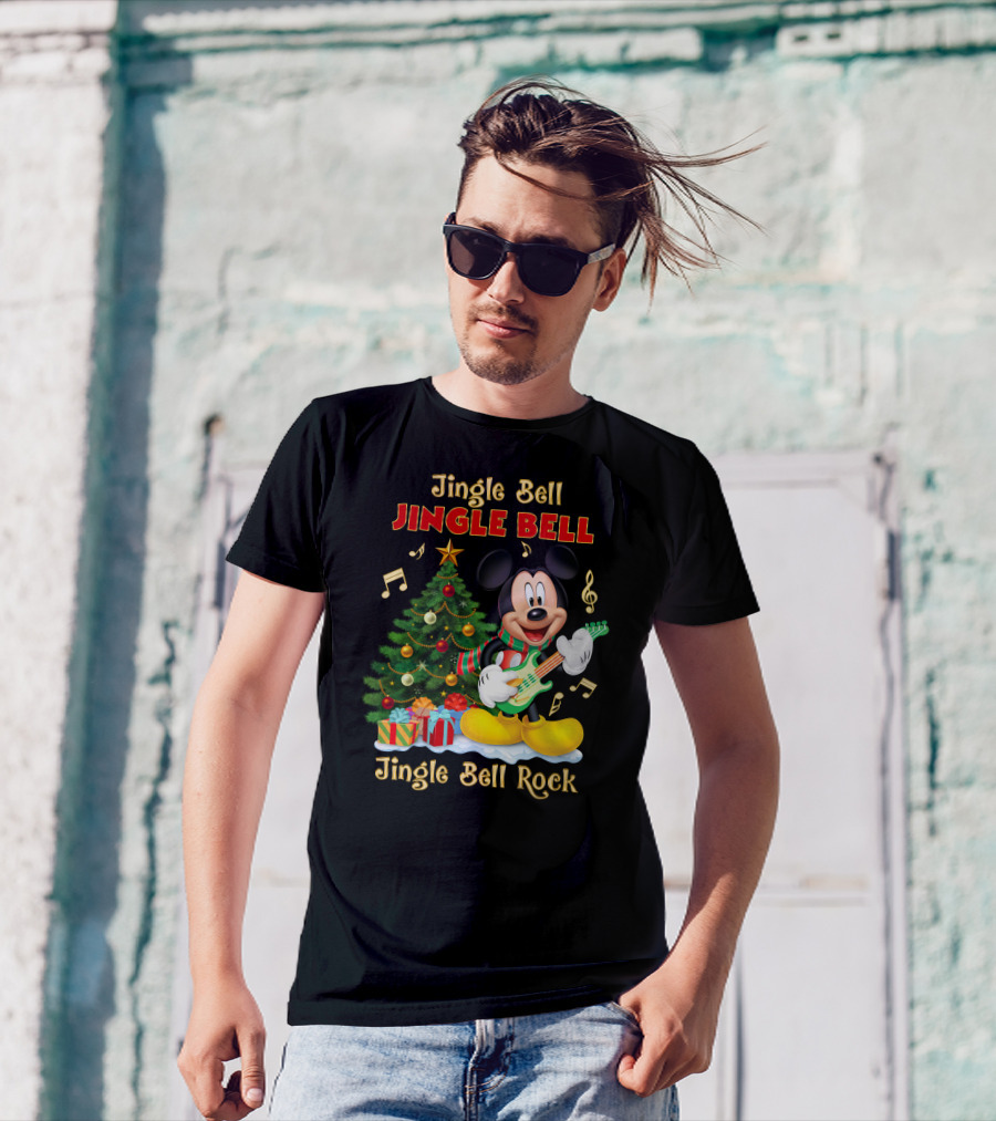 Jingle Bell Jingle Bell Jingle Bell Rock Mickey T-Shirt