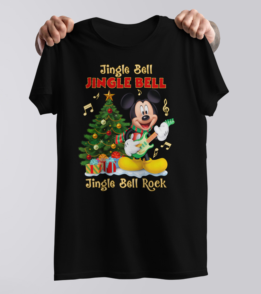 Jingle Bell Jingle Bell Jingle Bell Rock Mickey T-Shirt