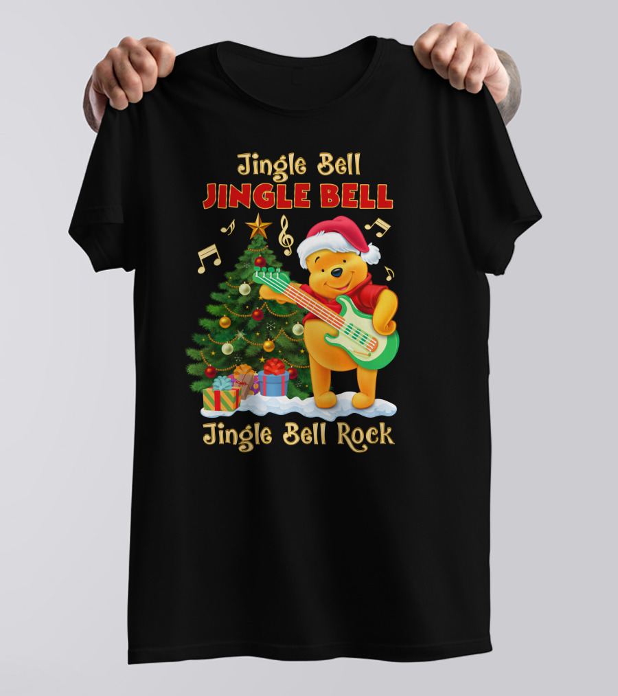 Jingle Bell Jingle Bell Jingle Bell Rock Christmas Pooh T-Shirt